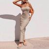 2024 Cross-border Europe, America, Amazon Popular Dress, High-end Tube Top, Hip-wrapped Backrest, Sexy Waist Mid-length Dress