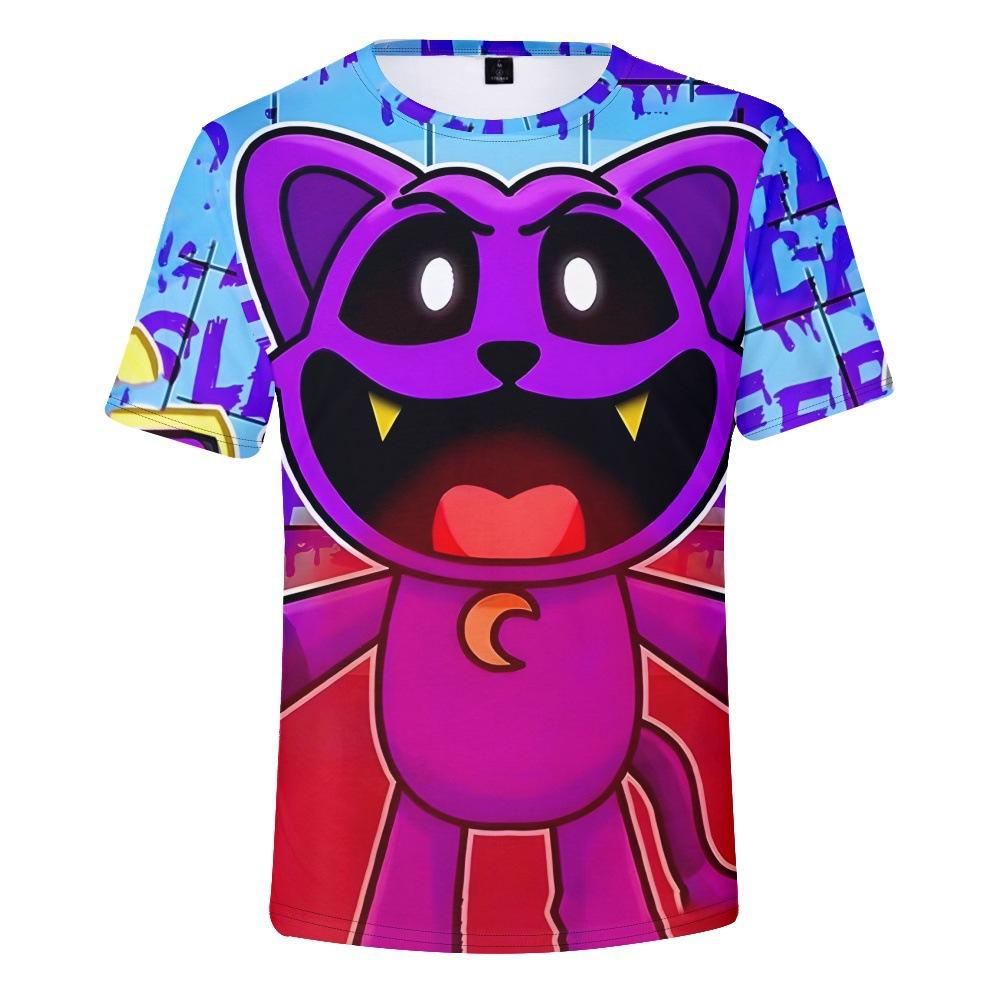New Summer Fashion for Fans of Smiling Critters Women Men's Casual Graphic Printed Short Sleeve T-shirts