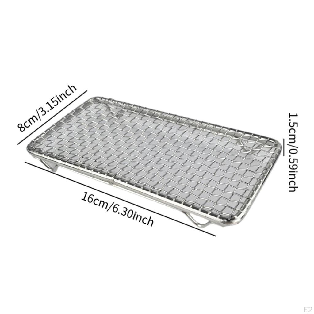 Japanese Barbecue Net Grill Mesh Rack Frying Kitchenware Non Slip Rectangle for Restaurant