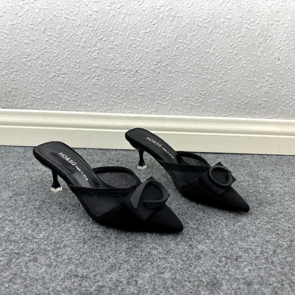 Fashion Slippers Women Summer High-Heeled Shoes Lady Slides Pantofle Cover Toe Thin 2025 Female Shoes Slippers Women Summer Slides Cover