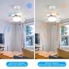 Ventilateur de plafond silencieux NETTLIFE avec douille E27 – 6 pales, 75 cm, avec minuterie, pour l'hiver et l'été