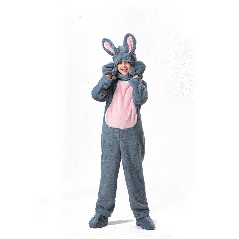 Cosplay Weißer Hase Kindergartenhase Kinder Tieraufführung Weißer Hase Kostüm Bühnenkleidung Kaninchen Aufführungskostüm