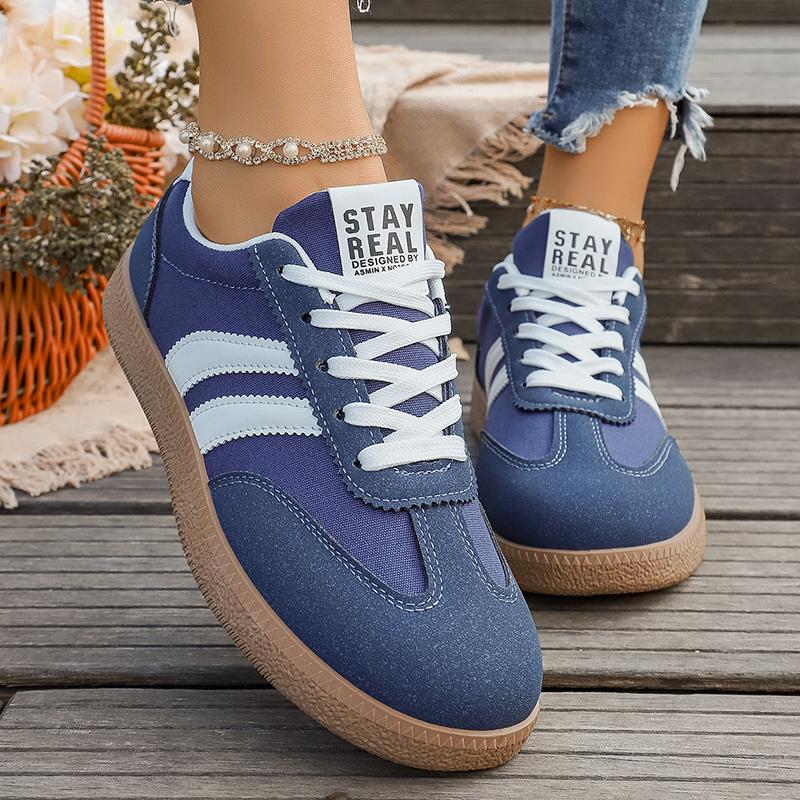 Women's Fashi Brown Flat Sneakers 2026 Spring White Striped Thick Sole Casual Shoes Woman Light Streetwear Vulcanize Shoes