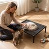 Small Elevated Pet Cot for Cats and Small Dogs, Portable Folding Bed for Indoor Outdoor Use