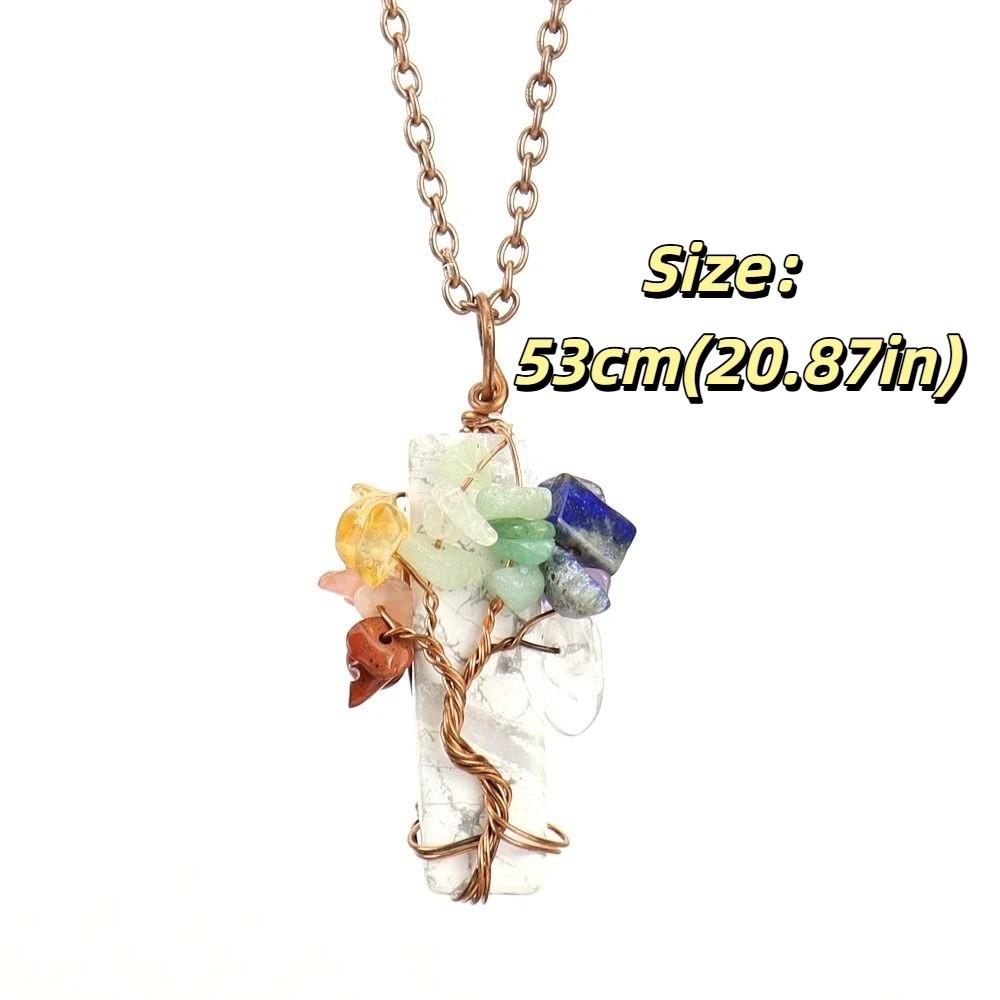 Tree Of Life Design Crystal Tree Of Life Irregular Crystal Crushed Stone Pendant Gift For Women