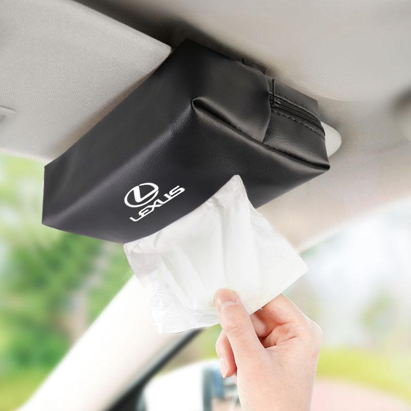 For Lexus F SPORT ES RX NX LS UX LM LX GX LC RZ IS CT GS  Car Interior Tissue Storage Bag Accessories Toilet Paper Organizer