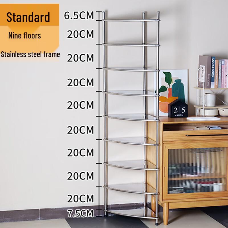 Yingbang Stainless Steel Corner Storage Shelf