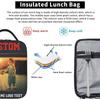 Personalisierte Tragetaschen mit Ihrem Bild, Text, Logo, Lunchtasche, tragbare isolierte Lunchbox für Schule, Picknick, Büro, Reise