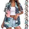 Women's Fashion Casual Short Sleeve Button Lapel Shirt Tops