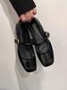 Sheepskin version~ genuine leather retro small man inner height increase shallow mouth single shoes women's French evening shoes Mary Jane small leath