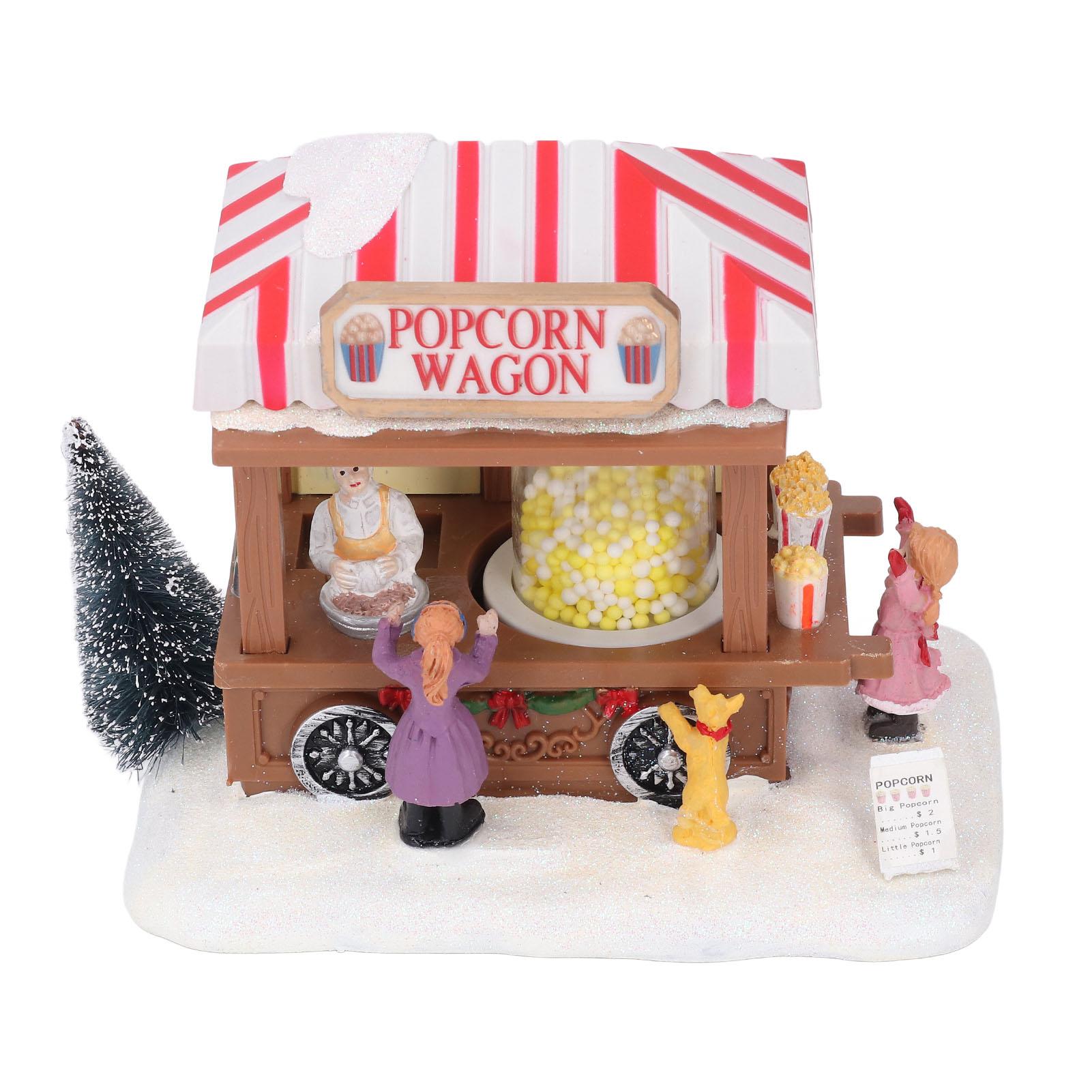 

Рождественский музыкальный домик, светящийся автомобиль-ресторан, музыкальная шкатулка, настольное декоративное украшение, настольный декор, рождественская елка