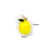 2pcs 3d Fruit Brass Charm 18k Gold Plated Enamel Lemon Pear Persimmon Tangerine Pendant Diy Findings For Jewelry Necklace Making