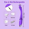 Vibrierender Stab für Frauen, Vaginalmassagestab, Klitorisstimulator, Brustmassagegerät, wasserdicht, einstellbare Frequenz, Sexspielzeug, Grün/Lila