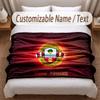 Southampton FC Printed Flannel Blanket Custom Name Text Soft Warm Throw For Bedroom Holiday Gift