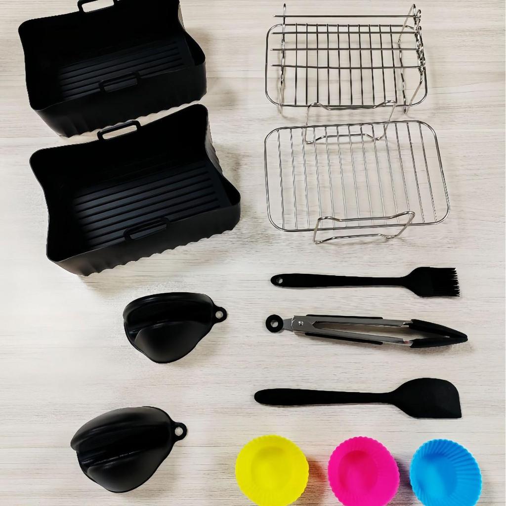 Rechteckige Silikon-Backmatte für Airfryer-Topf