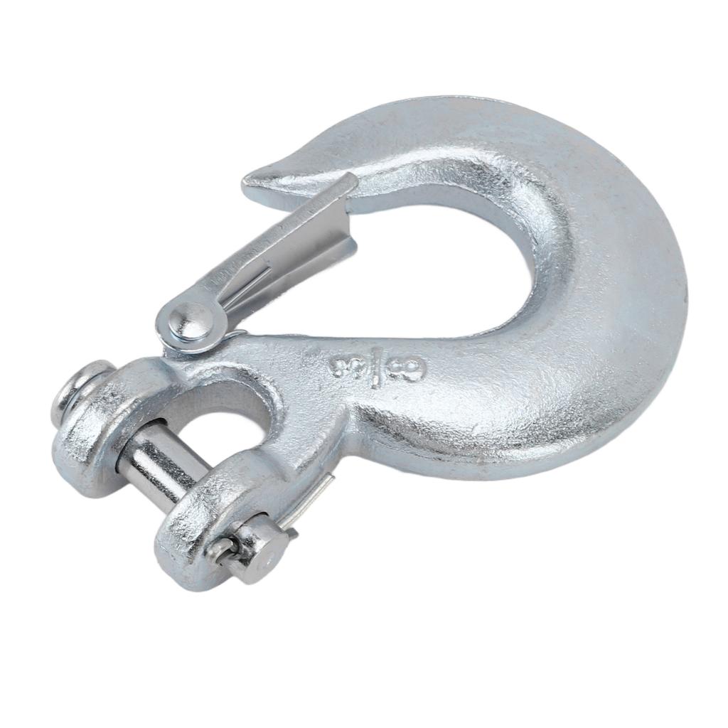 3Celsius8 Inch Chain Hook 18000lb Load Capacity Alloy Steel Zinc Clevis Slip Hook with for Trailer Truck Agricultural Equipment