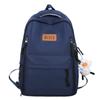 Student Schoolbag Women's Solid Color Backpack Men Large Capacity Middle School Students Third To Sixth Grade Backpack