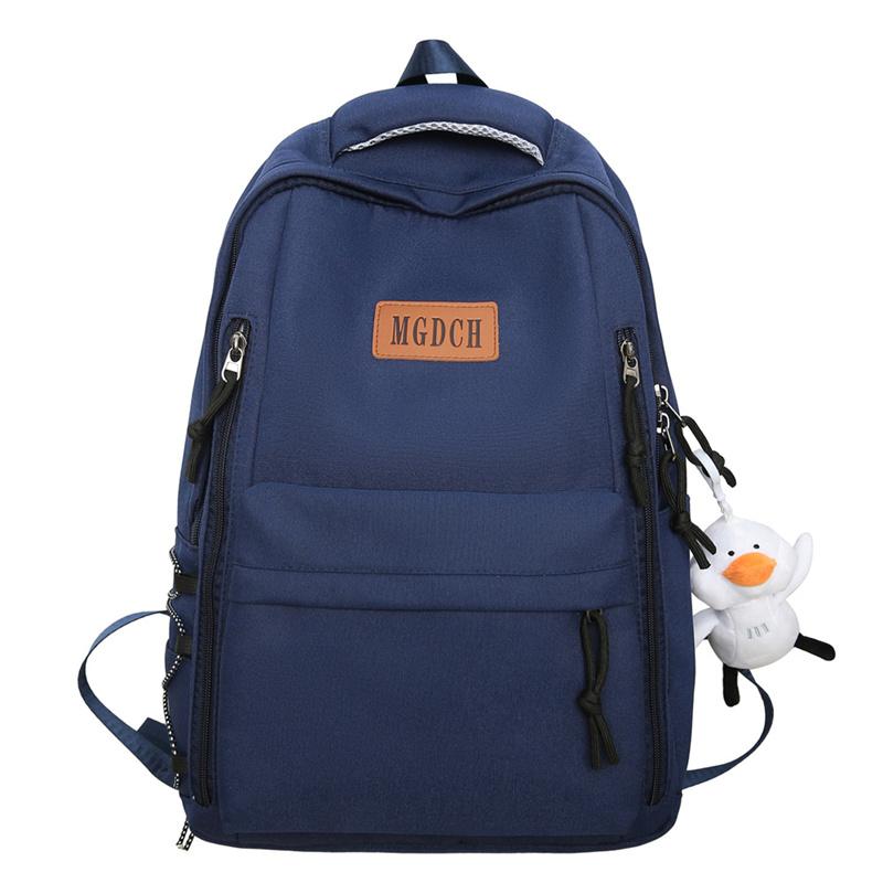 Student Schoolbag Women's Solid Color Backpack Men Large Capacity Middle School Students Third To Sixth Grade Backpack
