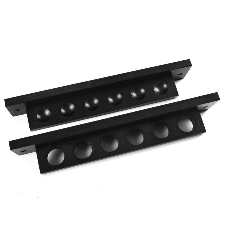 Suporte de Parede para Taco de Bilhar com Seis Fendas para Acessórios de Bilhar
