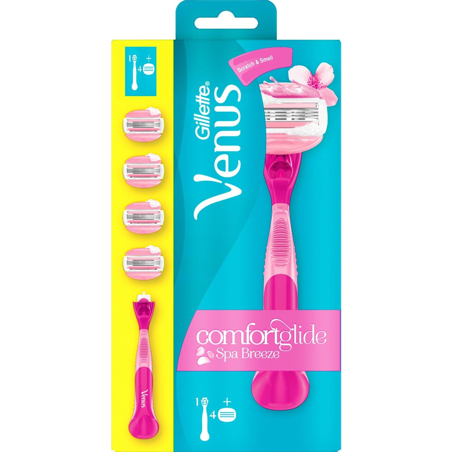 

Женская бритва Gillette Venus Comfortglide Spa Breeze + 4 запасных лезвия