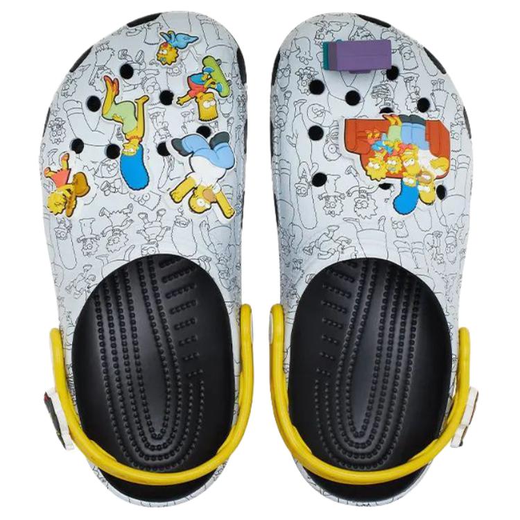The Simpsons X Crocs Classic Clog Intro Sequence Unisex Sneakers White Multi 211106-90H