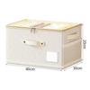 40 x 30 x 20cm Breathable Oxford Fabric Storage Box with Clear PVC Lid Foldable Clothes Organizer