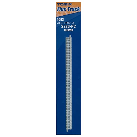 TOMYTEC TOMIX N Gauge Straight PC Rail S280-PC F 12-Piece Set 1093 Model Train Supplies
