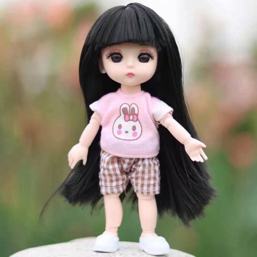 13 bewegliche Gelenke Mini-Mädchenpuppe mit Kleidung mit Kleidung Bewegliche Gelenke Mini-Mädchenpuppe Kinderspielzeug