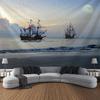 Navigation Landschaft Wandteppich Retro Piratenschiff Kunst Wandbehang Fantasy Bohmische Ästhetik Dekoration Raum Kunst Wanddekoration