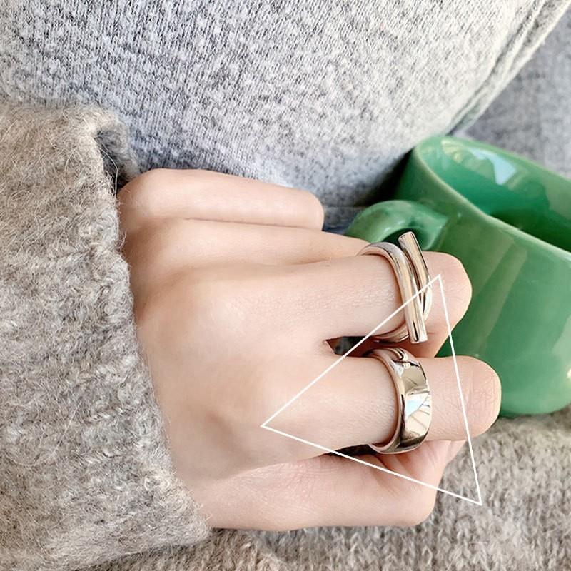 Exquisite Heart Ring For Women Adjustable Open Design Trendy Korean Style Fashion Jewelry