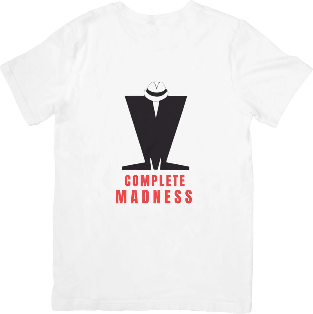 Madness Music Unisex Fit suitable for Men & Women Quality Cotton T-Shirt White.