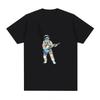 Funny Moon Astronaut T-Shirt Men Women Plus Size Fashion Oversized Breathable O-Neck Casual Streetwear Harajuku Unisex Tees