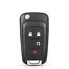 Flip Folding Remote Car Key Shell For Chevrolet Cruze Epica Lova Camaro Impala 2 3 4 5 Button Hu100 Blade Replacement