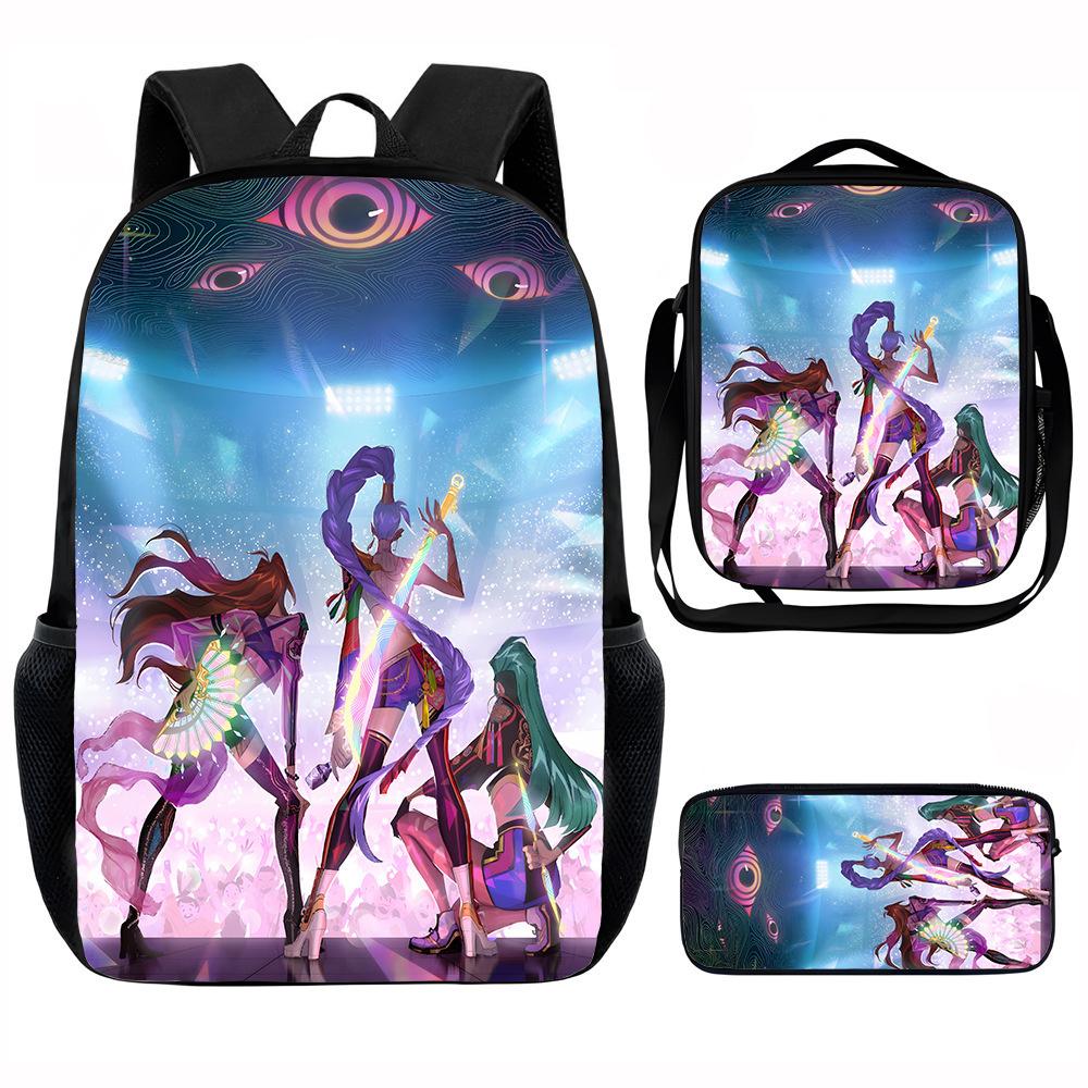 K-Pop Hunter Magic Girls New Children's Backpack DIY Customizable Unisex Student Bag Kindergarten Double Shoulder Cute Cartoon