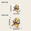 Cartoon Duckling Peek-a-Boo Toilet Seat Sticker Bathroom Decor Self-Adhesive Removable Decal