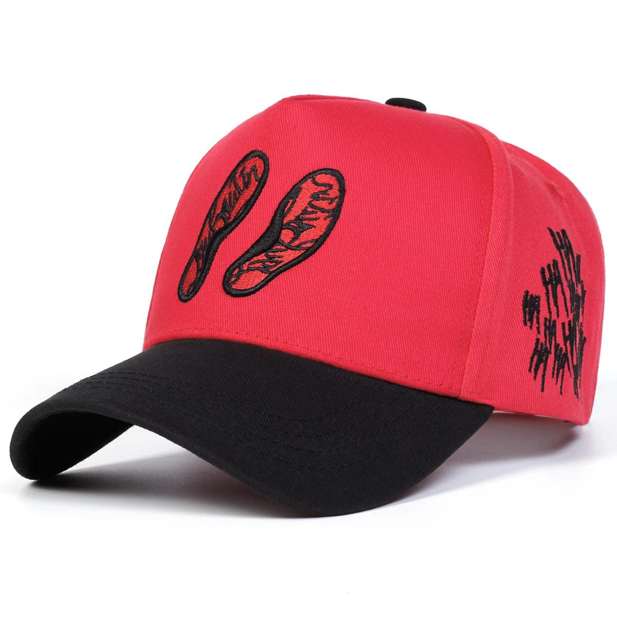 

Unisex Footprint Embroidery Baseball Caps Spring Autumn Outdoor Adjustable Casual Hats Sunscreen Hat Sports Cap