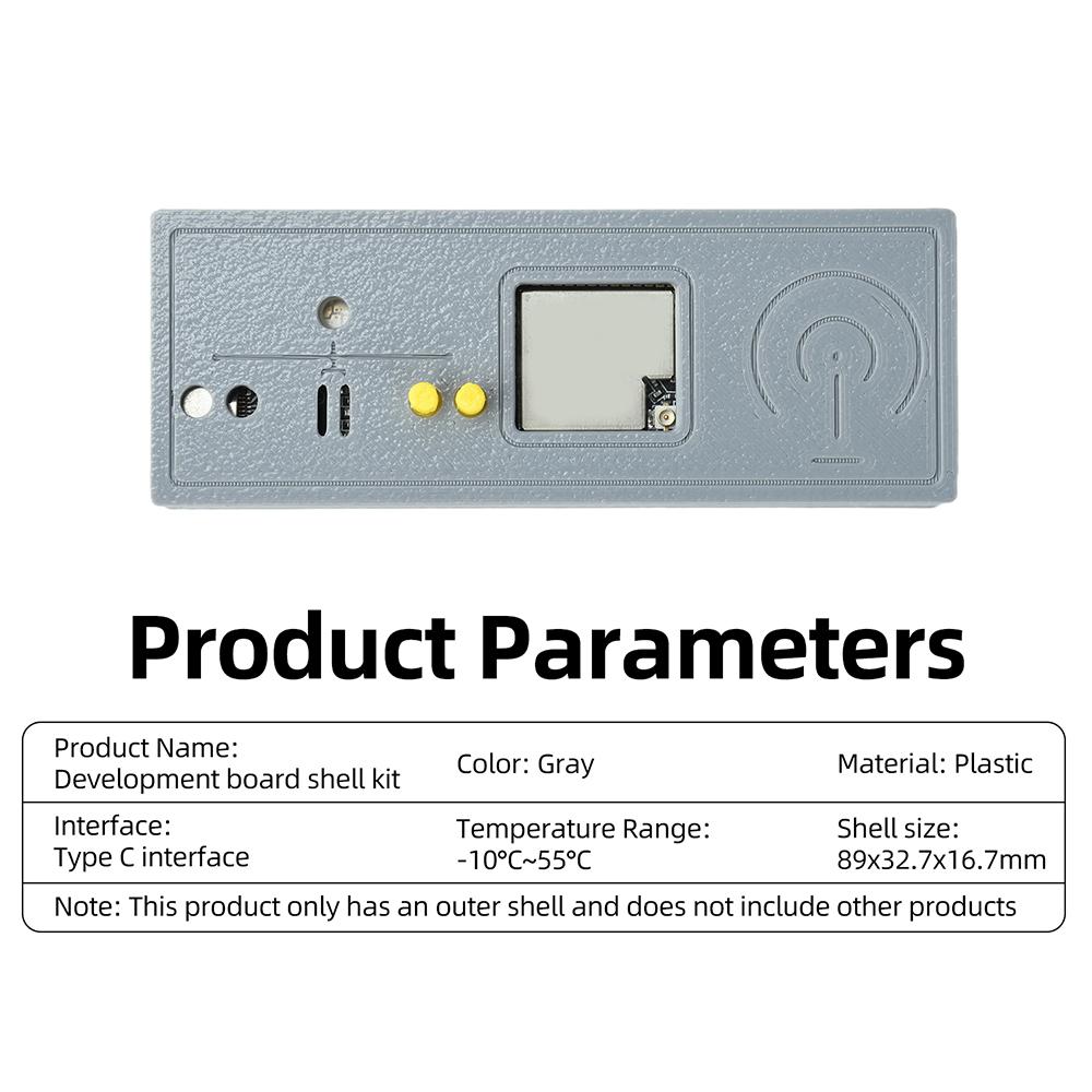 Protective Grey Case Compatible With ESP32-S3 44Pin WIFI BT Development Board Enclosure Kit With Antenna Hole Type C Opening