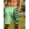 Men'S Summer Beach Shorts with 3D Lion Print, Drawstring Waist And Compression Lining - Perfect for Pool Parties And Vacations