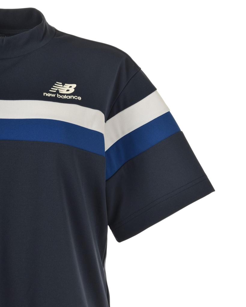 Golf Mock Neck Shirt 2 [New Balance] Short-Sleeve (Stretchable & Ultra-Quick Drying) / Women's / 012-6166504 120_Navy [L]