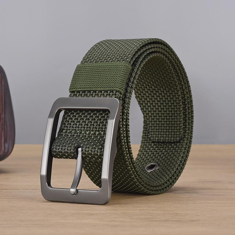 Alloy Buckled Zinc Canvas Belt With Versatile Style For Men Work Travel And