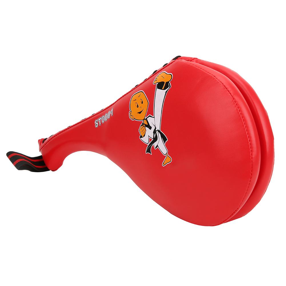 ST0001 PU Leather Red Children Taekwondo Boxing Hand Foot Pad Training Kicking Target AccessoryRed
