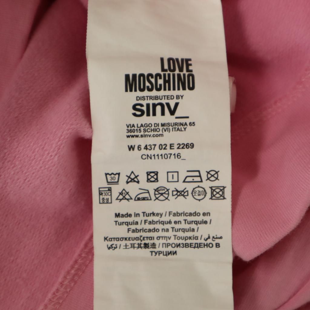LOVEMOSCHINO Heart rhinestone Long sleeve Sweatshirts 40 pink Women Used