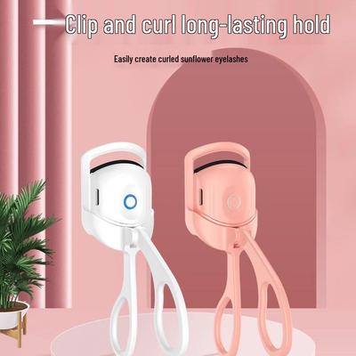 Long-Lasting Heated Electric Eyelash Curler with Rechargeable Curling Iron