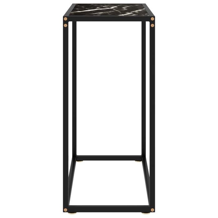 VidaXL Table console Noir 60x35x75 cm Verre trempé 322806