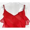 Backless Elegant Maxi Dress Women Sexy Ruffle Sundresses Sleeveless Spaghetti Strap Club Party