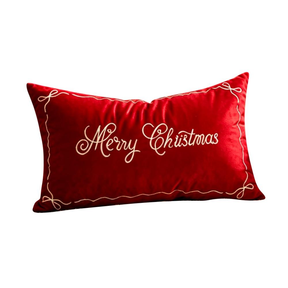 Soft Christmas Cushion Cover 30*50cm Throw Pillowcase Durable Christmas Pillow Cover Bedroom