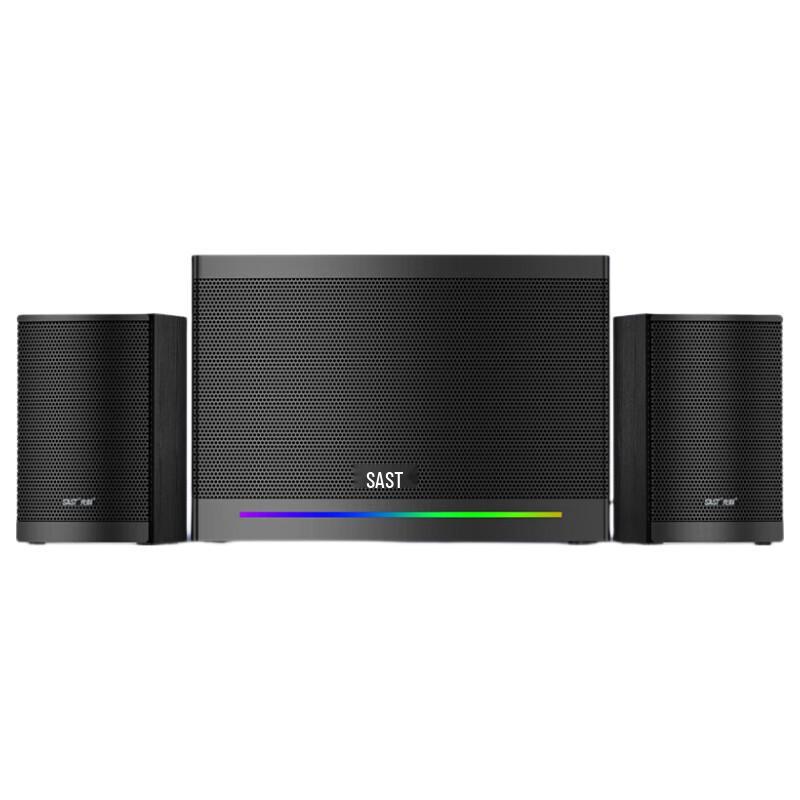 SAST A18 2.1 Bluetooth Desktop Speaker with Subwoofer CN plug (adapter included) (CN version)