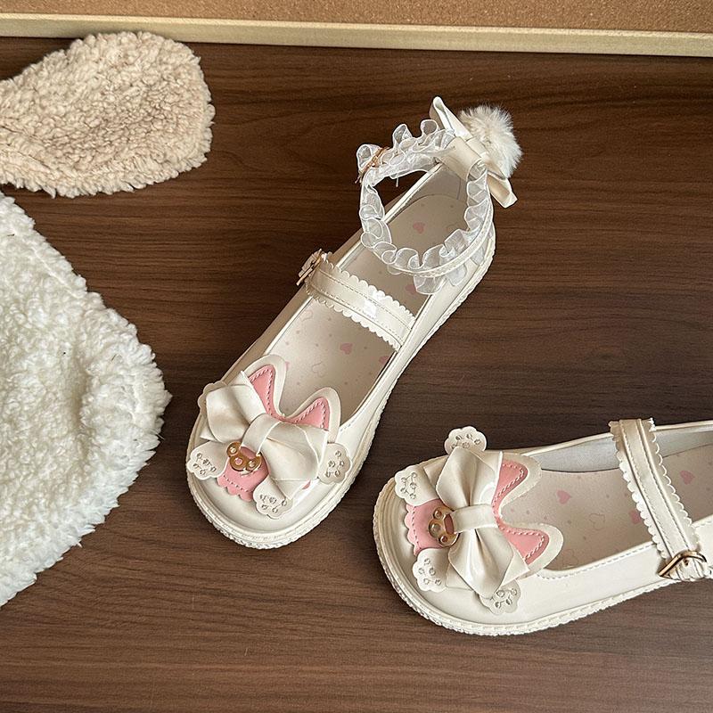 

Fashion Japanese Students Cute Platform Big-toed Shoes Are Versatile 2025 Summer Girls Single Shoes 35