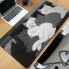 Grey Cats Desk Mat Cat Mouse Pad Office Gaming Laptop Mouse Mats Dark Magenta Mousepad CuteKawaii Deskmat Large Gamer Carpet