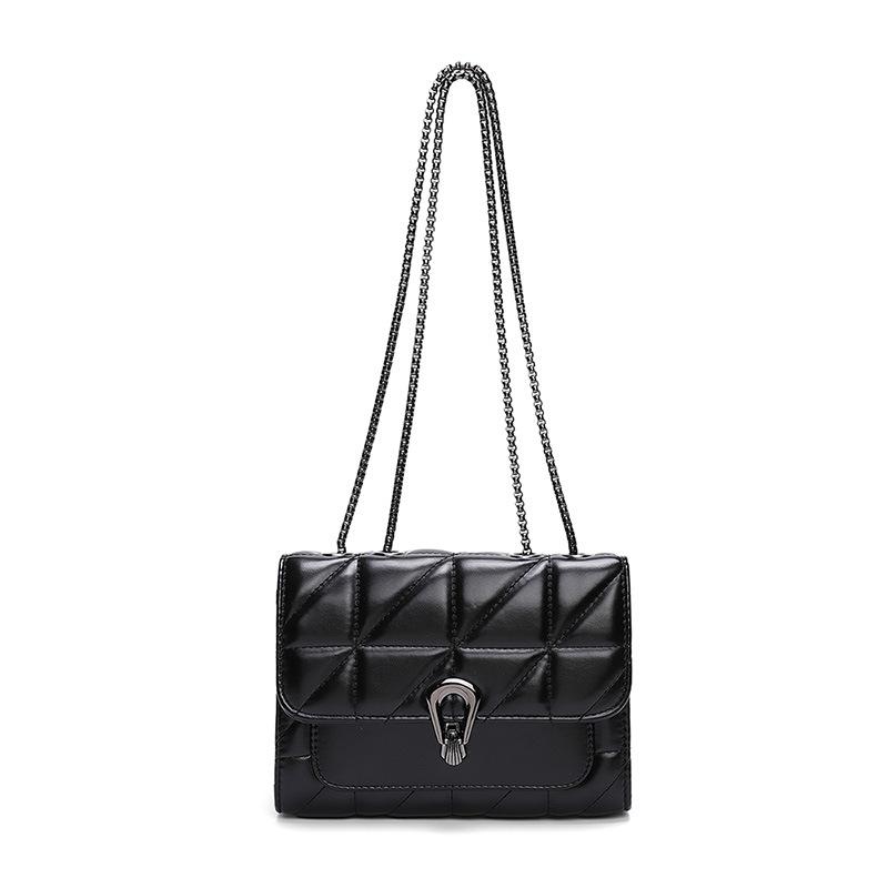 Spring and Summer Diamond-shaped Chain Single-shoulder Bag, Simple and Versatile Small Bag, Crossbody Bag, Mature and Elegant Small Square Bag